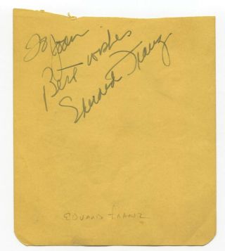 Eduard Franz Signed Album Page Vintage Autographed Signature Actor