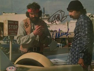 Cheech Marin & Tommy Chong Autographed Signed 8x10 Photo Psa/dna Up In Smoke