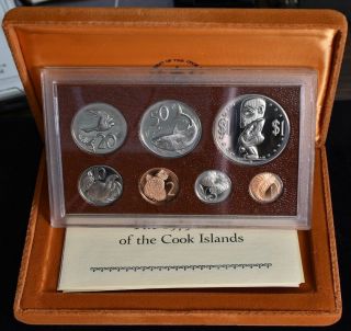 1975 Cook Islands - Official Proof Set (7) W/ - Franklin - Ps8 - Beauty
