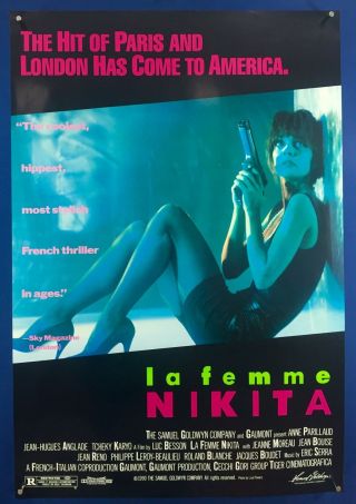 La Femme Nikita (vf -) Movie Poster One Sheet Rolled 1990 Female Assassin 5214