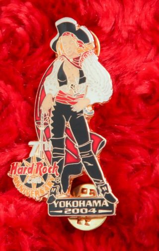Hard Rock Cafe Pin Yokohama Pirate Girl 7th Anniversary Hat Sword Costume Lapel