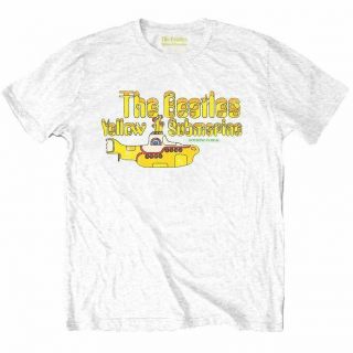 Mens The Beatles Yellow Submarine White T - Shirt - Unisex Music Tee