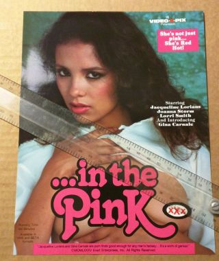 In The Pink Jacqueline Lorians Pornstar Video Promo Ad Slick Poster