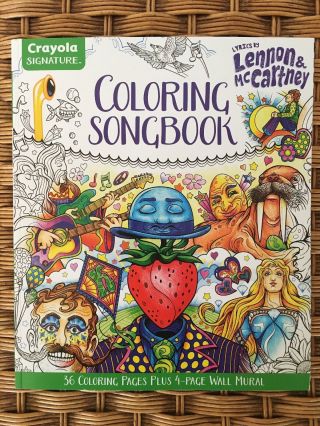 The Beatles " Lyrics By John Lennon & Paul Mccartney " Coloring Book 36 Pages