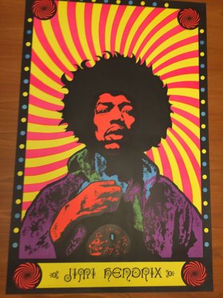 Vintage Jimmy Hendrix Poster Platt Poster Company.  1970 
