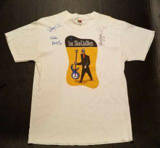 LOS STRAITJACKETS Famous Guitar Surf Band 2,  002 Concert Autographed T - shirt. 2
