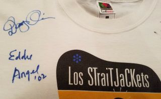 LOS STRAITJACKETS Famous Guitar Surf Band 2,  002 Concert Autographed T - shirt. 3