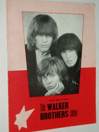 The Walker Brothers. ,  Troggs Etc.  Uk Tour Programme.  1960 