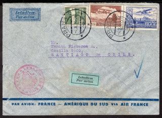 Czechoslovakia To Chile Air Mail Cover 1934 Air France Praha - Santiago