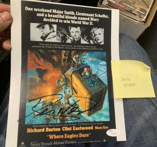 Derren Nesbitt Signed 8x10 Poster Photo Where Eagles Dare - Clint Eastwood Jsa