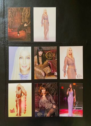 Cher Set Of 8 Color Photo Las Vegas Postcards Caesars Palace Colosseum 2009