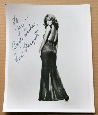 Ann - Margret Autographed Photo; 8” X 10” Black & White