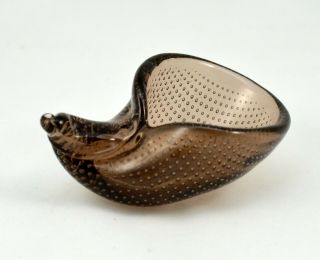 Murano Italian Art Glass Cornucopia Shell Bowl Ashtray