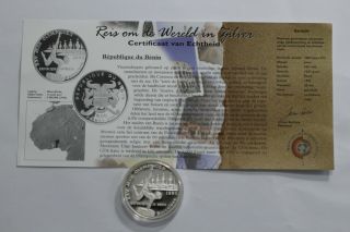 Benin 1000 Francs 1992 Silver Proof Olympics With B24 Crw7