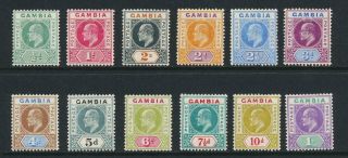 Gambia 1904 - 6 Set,  Vf Mlh Sg 57 - 68 Cat£300 (see Below)