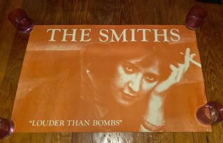 Rare The Smiths Louder Than Bombs Vintage Poster Morrissey 33”x21”