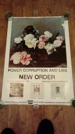 Order Power Corruption Lies Poster Peter Saville Factory Records Hacienda 83