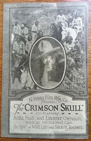 Crimson Skull Movie Flyer All Black Cast Norman Film Anita Bush Chenault 1921