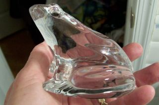 Baccarat French Art Glass Frog Figurine