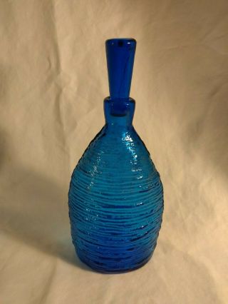 Blenko Glass Turquoise Decanter 6221 By Wayne Husted Offered 2 Years Only