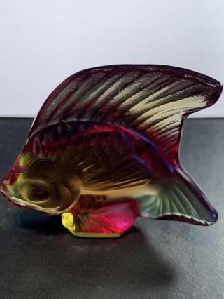 Lalique Crystal Grenadine Poisson Fish Figurine Signed Lalique France