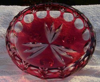 Vintage Ruby Red Art Glass Bowl