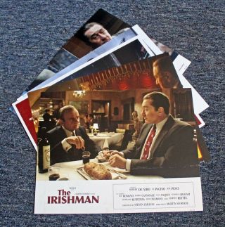 " The Irishman " Scorsese,  Deniro,  Pacino 5 Double - Sided 14 X 11 Promo Movie Cards