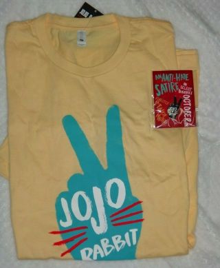 Jojo Rabbit Yellow T - Shirt X - Large Plus Promo Pin Taika Waititi