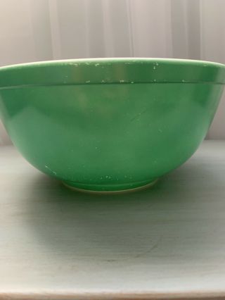 Vintage Green Pyrex Nesting Mixing Bowl 403 Primary Color Round 2 - 1/2 Qt