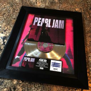 Pearl Jam Ten Record Music Award Album Disc Lp Vinyl
