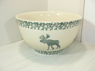 Tienshan Folk Craft Moose Country Large Mixing Bowl Retired 10 1/2 " Wide