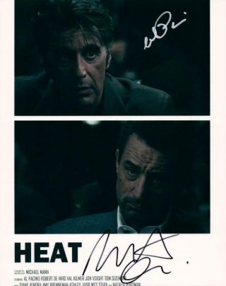 Robert Deniro Al Pacino Heat Signed 8x10 Picture Photo Autographed Includes