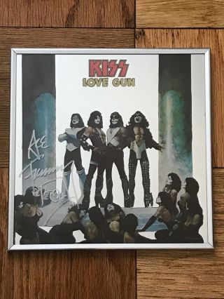 Vintage Rare Kiss Love Gun Mirror 1977 Aucoin Signed Ace Frehley