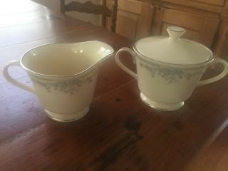 Lenox Reverie Creamer And Sugar Bowl With Lid In 3 " High