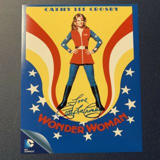 Cathy Lee Crosby Hand Signed 8x10 Photo Actress Wonder Woman Autographed