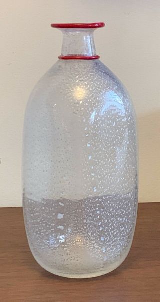 - Mid Century Vintage Art Glass Bottle/vase (italian?)