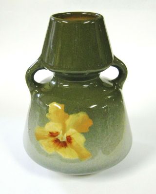 Antique Weller Pottery Eocean/etna 2 - Handled Cabinet Vase Elizabeth Blake