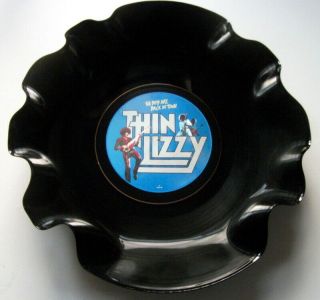 THIN LIZZY THE BOYS ARE BACK IN TOWN HAND CRAFTED VINYL LP BOWL IDEAL GIFT. 2