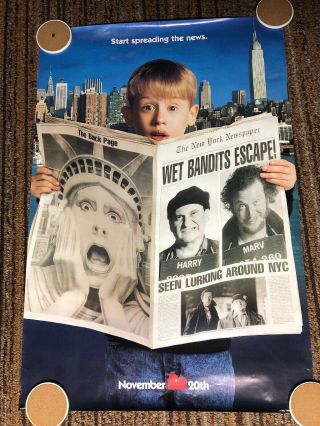 Home Alone 2 Teaser Movie Poster Double Sided 27x40 -