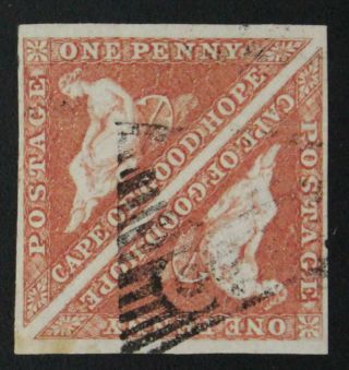 Cape Of Good Hope,  One Penny Tete Beche Stamps A1943