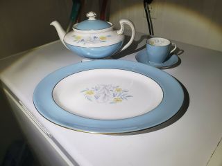 Royal Doulton Barclay Tea Pot - Cup - Saucer And Oval Platter