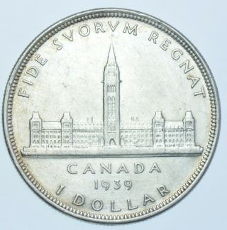 Canada George Vi Dollar $1,  1939 Silver Coin Unc