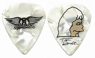 Aerosmith Tom Hamilton Authentic Simpsons 2004 Tour Signature Band Guitar Pick