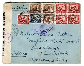 1939 (nov) Indochina Via France To Gb Censored Airmail Cover / Franking.