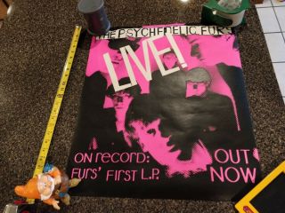 Psychedelic Furs Live First Lp On Record Poster 24 " X 20 " Vg Unknown Date