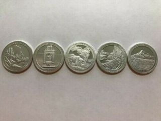 Roll Of 40 2010 - S Proof 90 Silver National Park Quarters (8 Of Each)