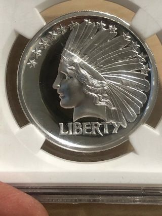 2017 Saint Gaudens Double Eagle Indian High Relief 1 oz Silver Proof NGC PF70 UC 3