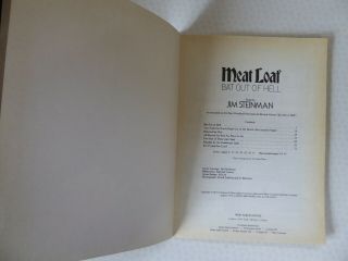 Meat Loaf Bat Out Of Hell - Songs By Jim Steinman Vocal Piano Guitar Songbook 2