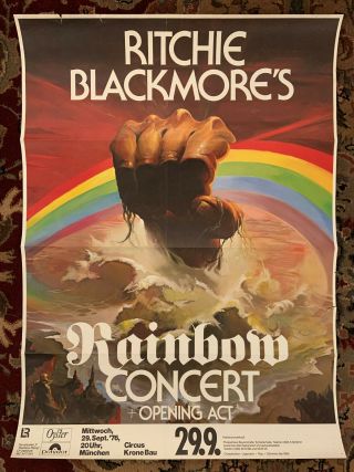 Rainbow,  Ac/dc Concert Poster 1976