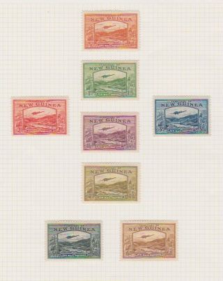 Postage Stamps Guinea Air Mail Mounted Rare Issues On Old Album Page